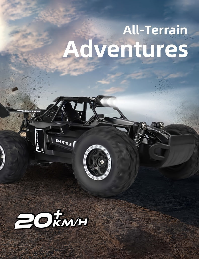 RC Car Truck 1:16 2.4Ghz All Terrain Off-Road Monster High Speed 20KM/h Remote Control Car with LED Headlights Toy Birthday Gift