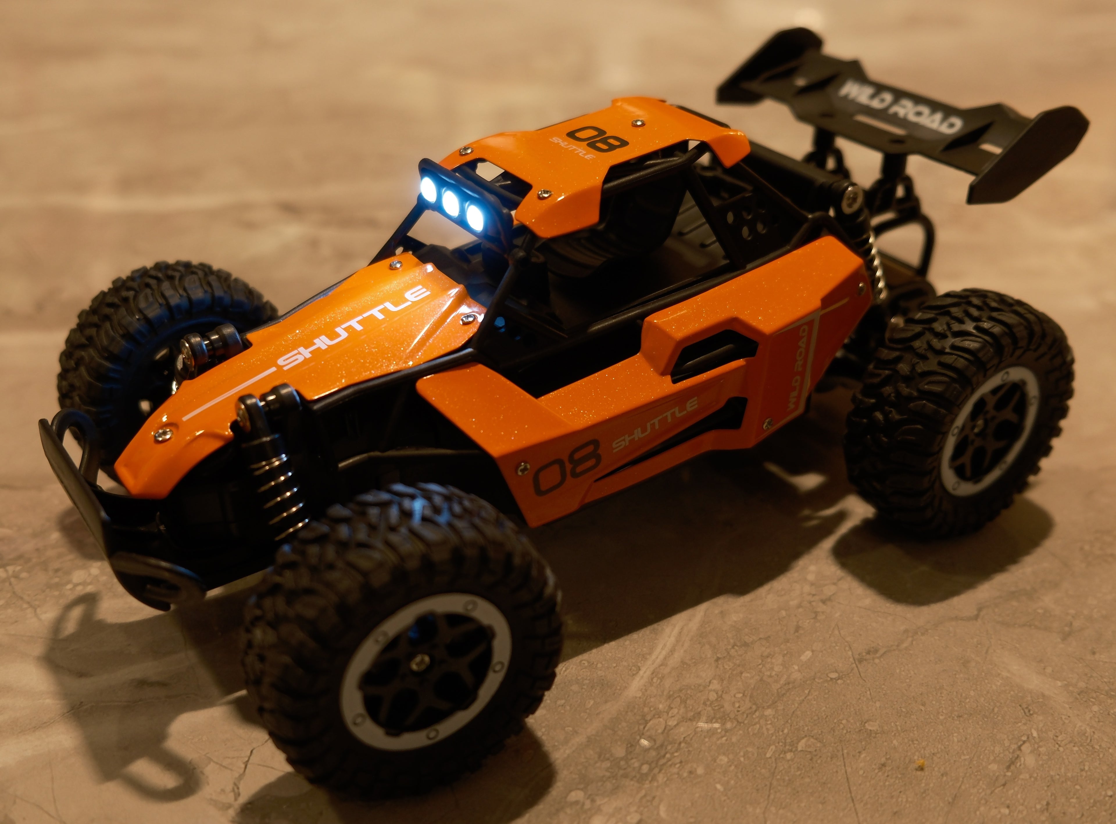 RC Car Truck 1:16 2.4Ghz All Terrain Off-Road Monster High Speed 20KM/h Remote Control Car with LED Headlights Toy Birthday Gift