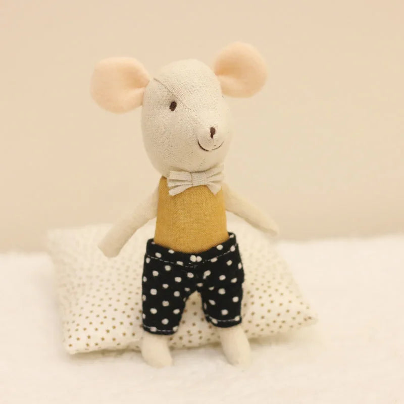 Plush dolls Stuffed Animal Cartoon Kids Toys for Girls Baby Birthday Christmas Gift mouse family dollhouse