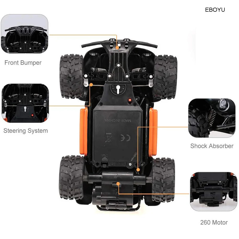 RC Car 1:18 Radio Control cars 4WD Buggy Off-Road Trucks Children 18km/h High Speed  RTR Model Outdoor Toys For Boys kids Gifts