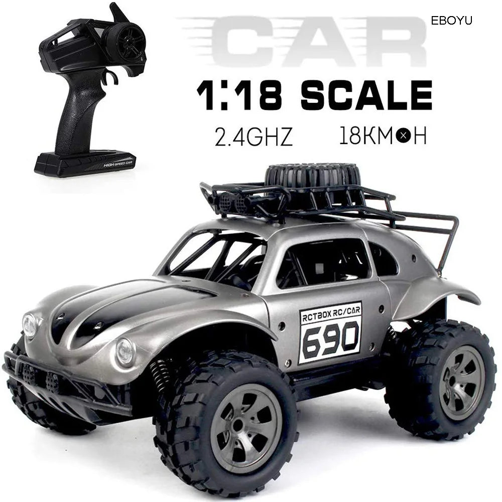 RC Car 1:18 Radio Control cars 4WD Buggy Off-Road Trucks Children 18km/h High Speed  RTR Model Outdoor Toys For Boys kids Gifts