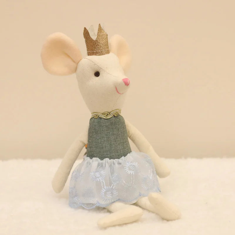 Plush dolls Stuffed Animal Cartoon Kids Toys for Girls Baby Birthday Christmas Gift mouse family dollhouse