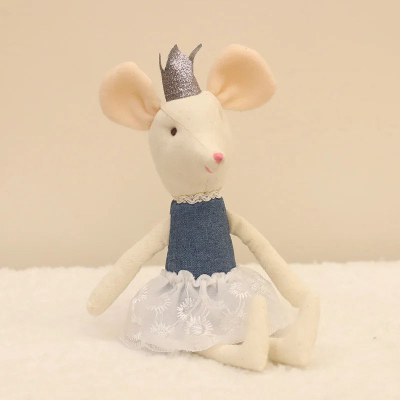 Plush dolls Stuffed Animal Cartoon Kids Toys for Girls Baby Birthday Christmas Gift mouse family dollhouse