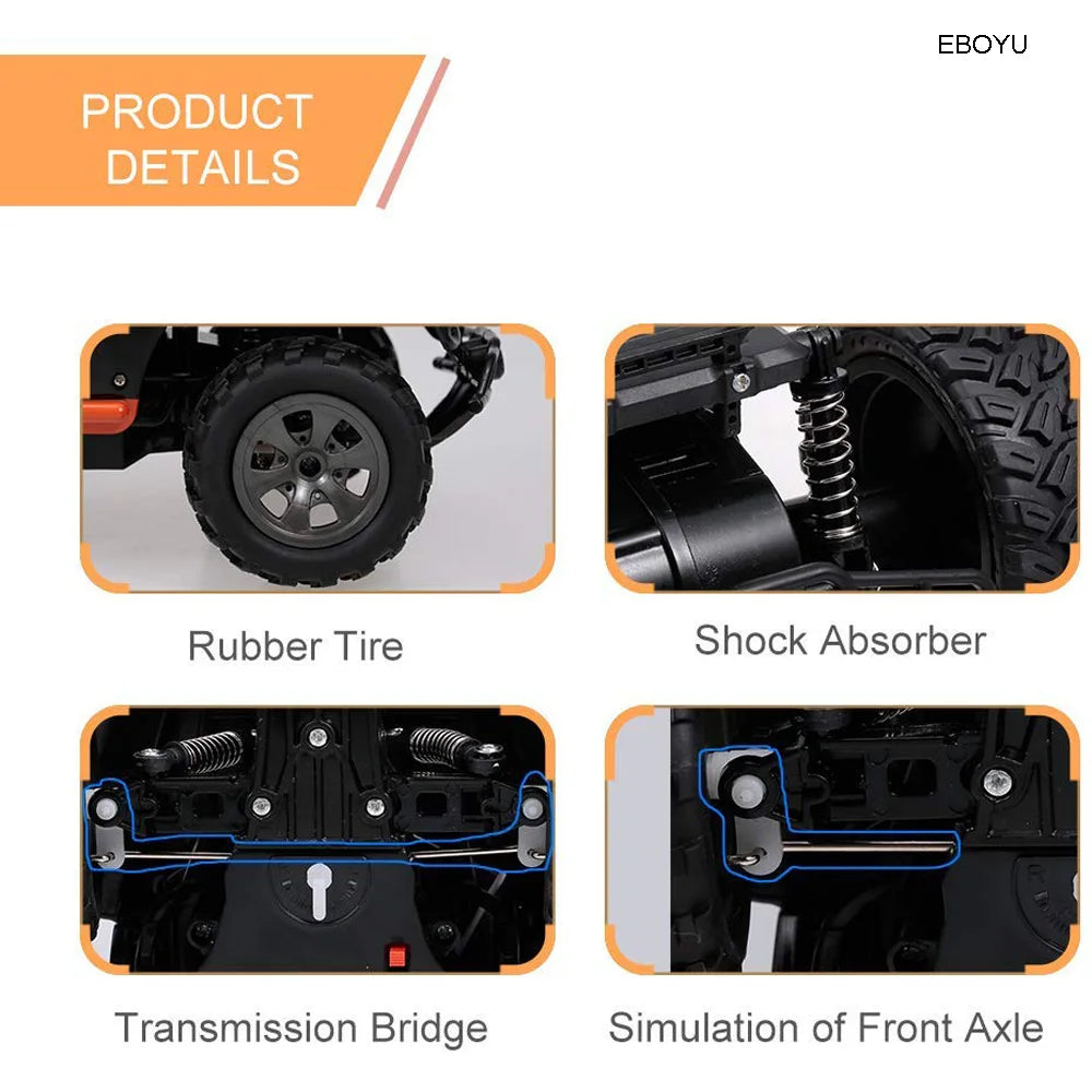 RC Car 1:18 Radio Control cars 4WD Buggy Off-Road Trucks Children 18km/h High Speed  RTR Model Outdoor Toys For Boys kids Gifts