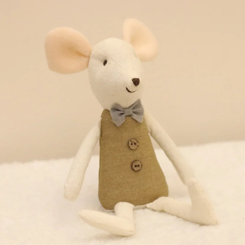 Plush dolls Stuffed Animal Cartoon Kids Toys for Girls Baby Birthday Christmas Gift mouse family dollhouse