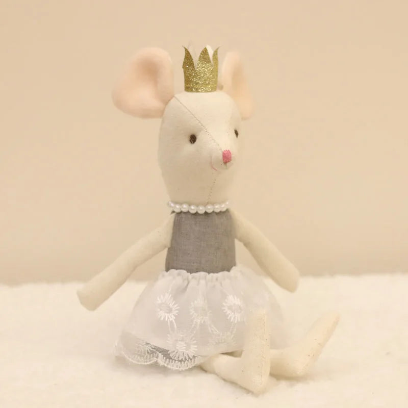 Plush dolls Stuffed Animal Cartoon Kids Toys for Girls Baby Birthday Christmas Gift mouse family dollhouse