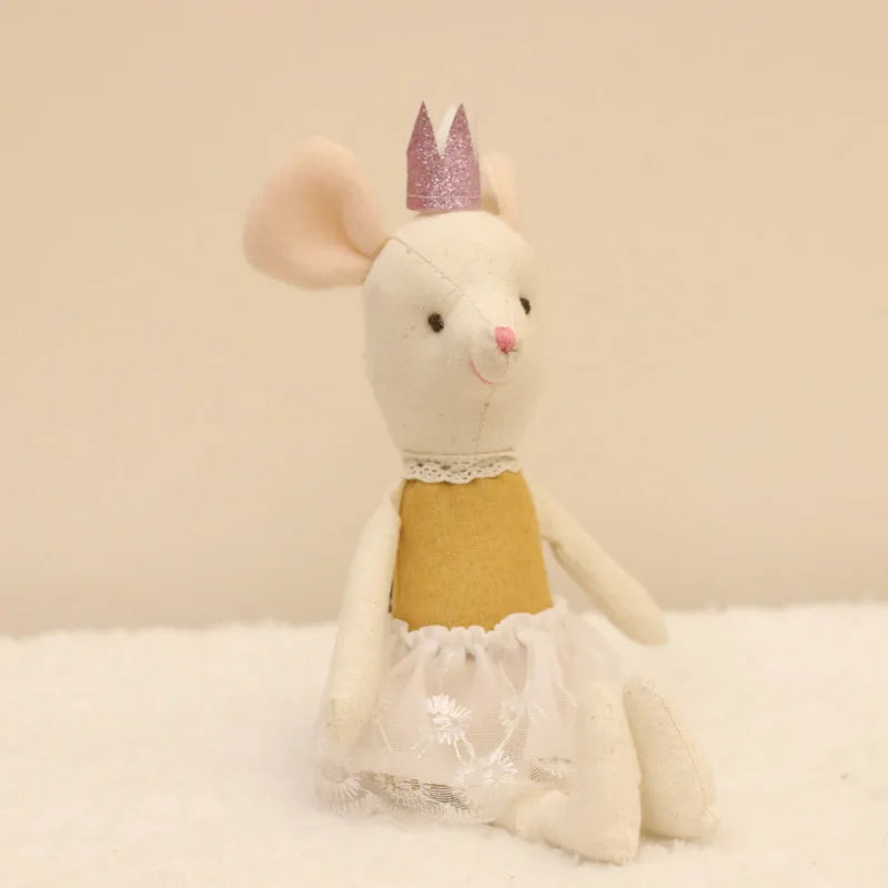Plush dolls Stuffed Animal Cartoon Kids Toys for Girls Baby Birthday Christmas Gift mouse family dollhouse