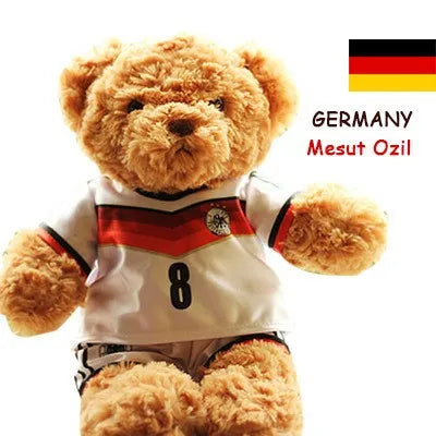 Plush Football Player Toys Plushie Teddy Bear Doll Souvenir For Children