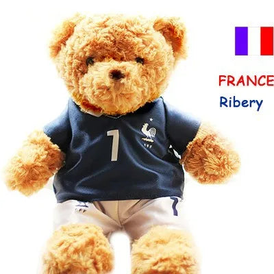 Plush Football Player Toys Plushie Teddy Bear Doll Souvenir For Children