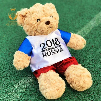Plush Football Player Toys Plushie Teddy Bear Doll Souvenir For Children