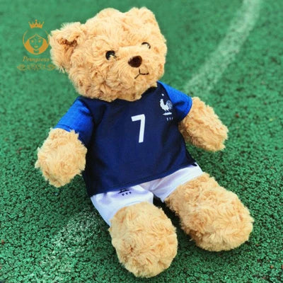 Plush Football Player Toys Plushie Teddy Bear Doll Souvenir For Children