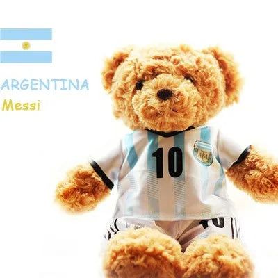 Plush Football Player Toys Plushie Teddy Bear Doll Souvenir For Children