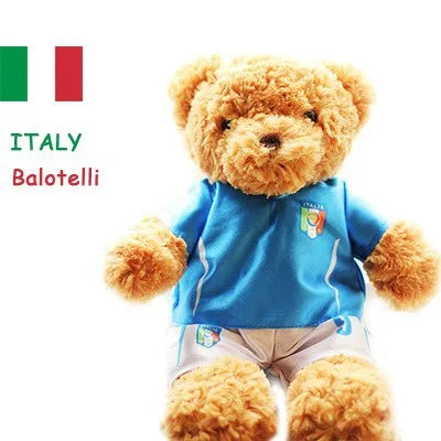 Plush Football Player Toys Plushie Teddy Bear Doll Souvenir For Children