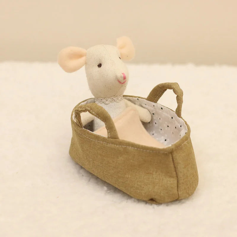 Plush dolls Stuffed Animal Cartoon Kids Toys for Girls Baby Birthday Christmas Gift mouse family dollhouse