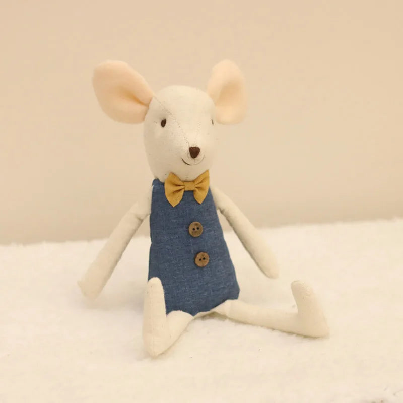 Plush dolls Stuffed Animal Cartoon Kids Toys for Girls Baby Birthday Christmas Gift mouse family dollhouse