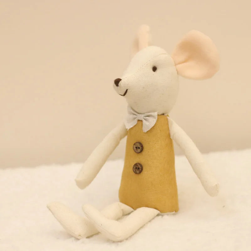 Plush dolls Stuffed Animal Cartoon Kids Toys for Girls Baby Birthday Christmas Gift mouse family dollhouse