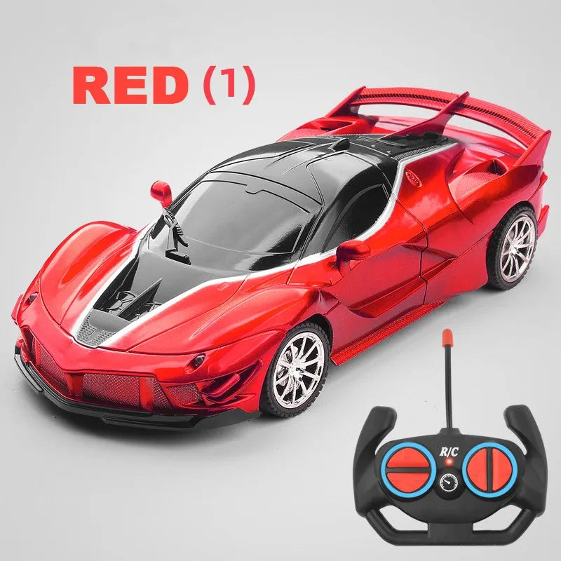 RC Car 2.4G 4CH Remote Control 1:18 With Led Light Sports Cars High Speed Radio Drift Vehicle Racing Boys Girls Toy For Children