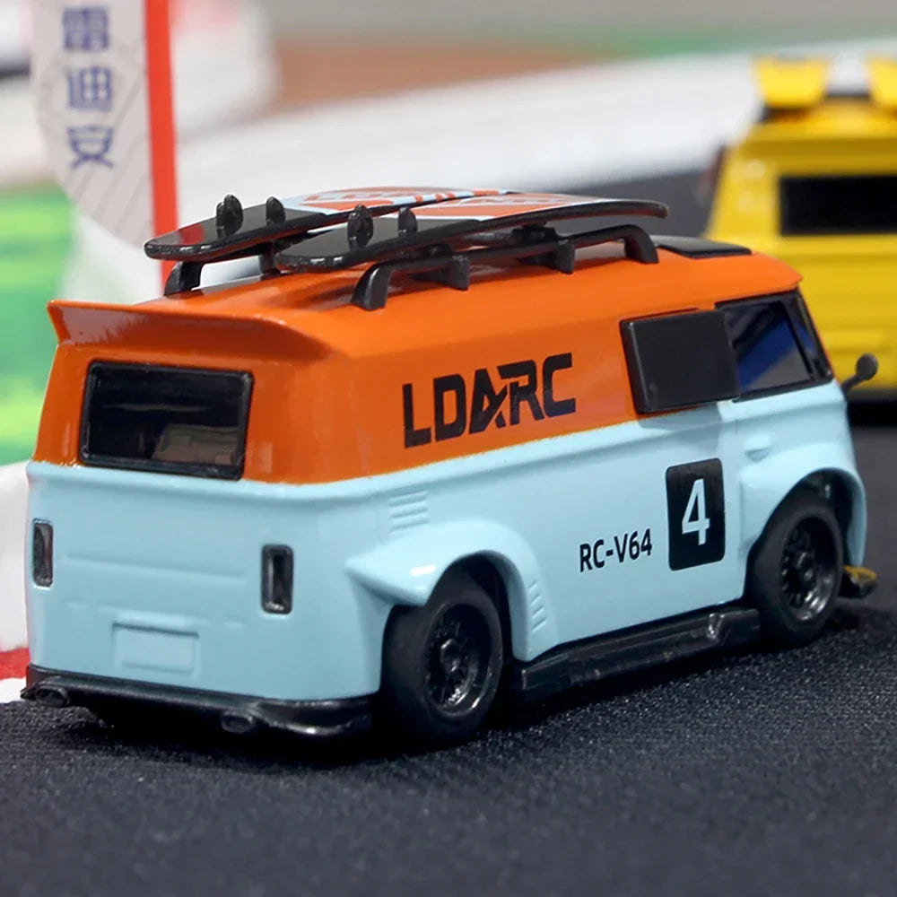 LDARC 1/64 RTR MINI RC Car  2.4GH  V64  Simulated Electric Remote Control Model Car Tabletop Bus Vehicle  Adults  Toys