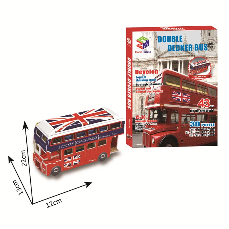 Educational Toys 3D Jigsaw Puzzles Toys Children Intellectual Development  Worlds Famous Building Construction 3D Puzzles Toy