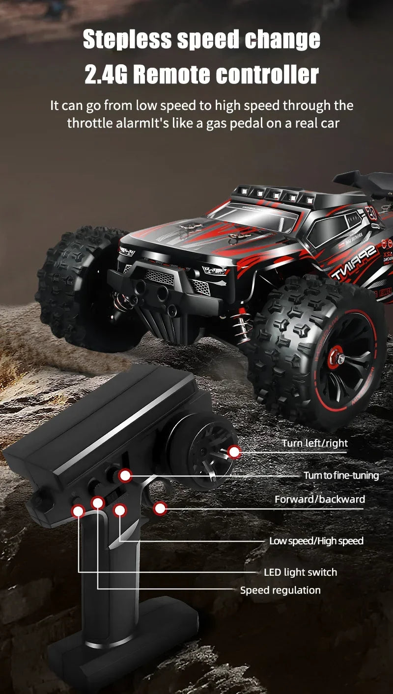RC Car 85KM/H or 50KM/H 4WD 1:16 LED brushless remote control car High-speed drift racing car - a Christmas gift for children