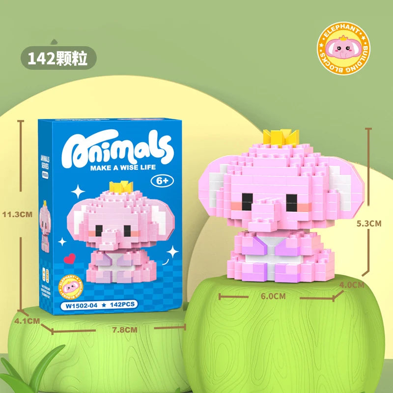 Animals Bricks Construction Set Micro Building Blocks Children Toy Adult Particle Building Block Mini Toys Decoration Home Gifts