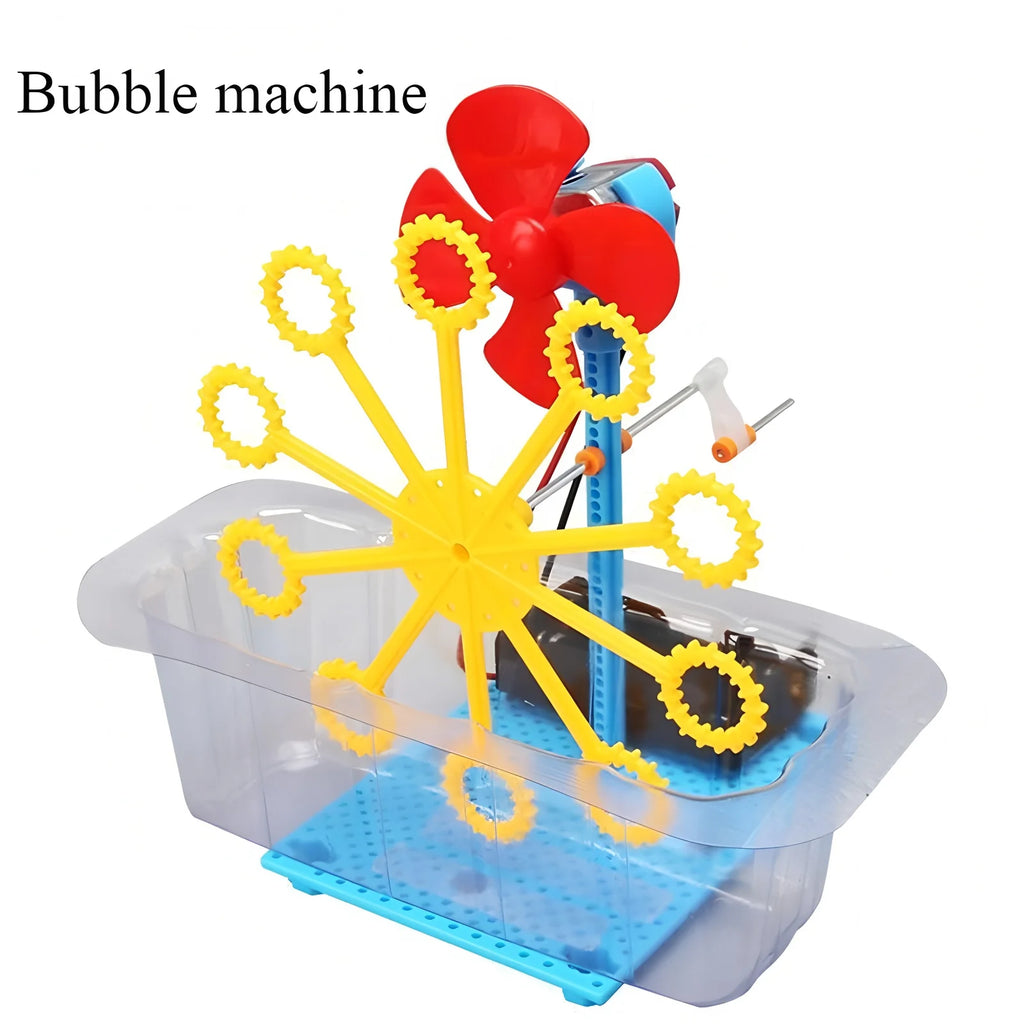 Educational bubble machine toys, children's Diy handcrafted assembly models, educational toys, children's DIY gifts