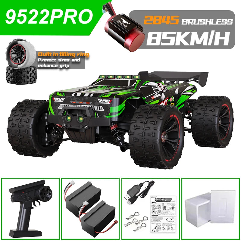 RC Car 85KM/H or 50KM/H 4WD 1:16 LED brushless remote control car High-speed drift racing car - a Christmas gift for children