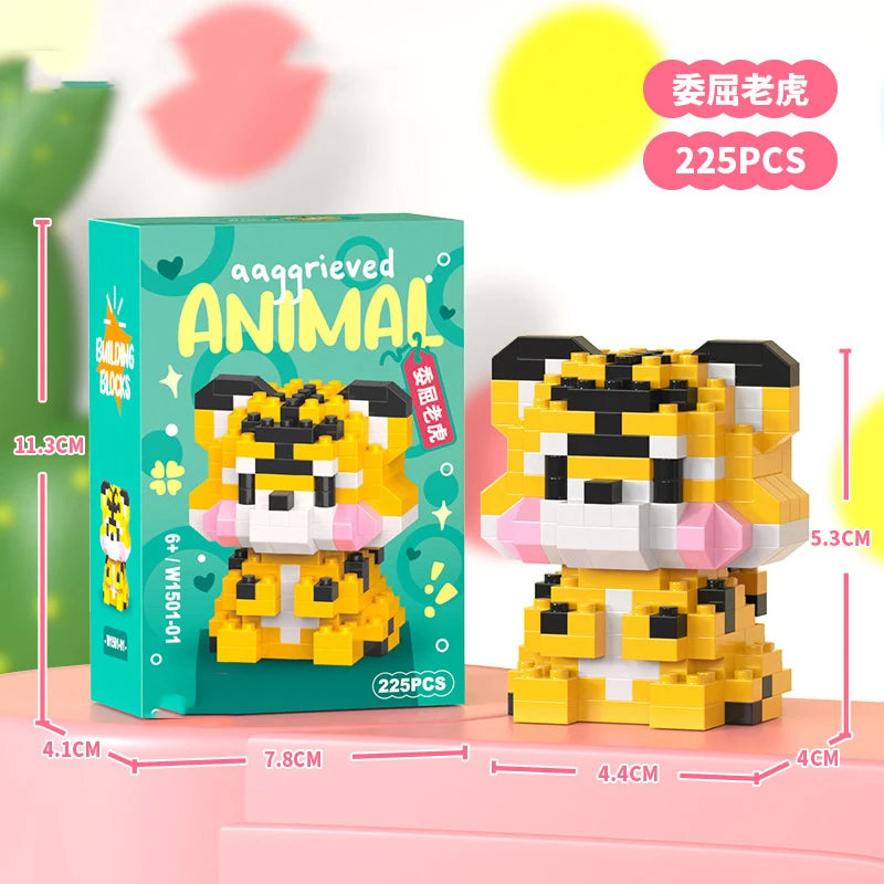 Animals Bricks Construction Set Micro Building Blocks Children Toy Adult Particle Building Block Mini Toys Decoration Home Gifts