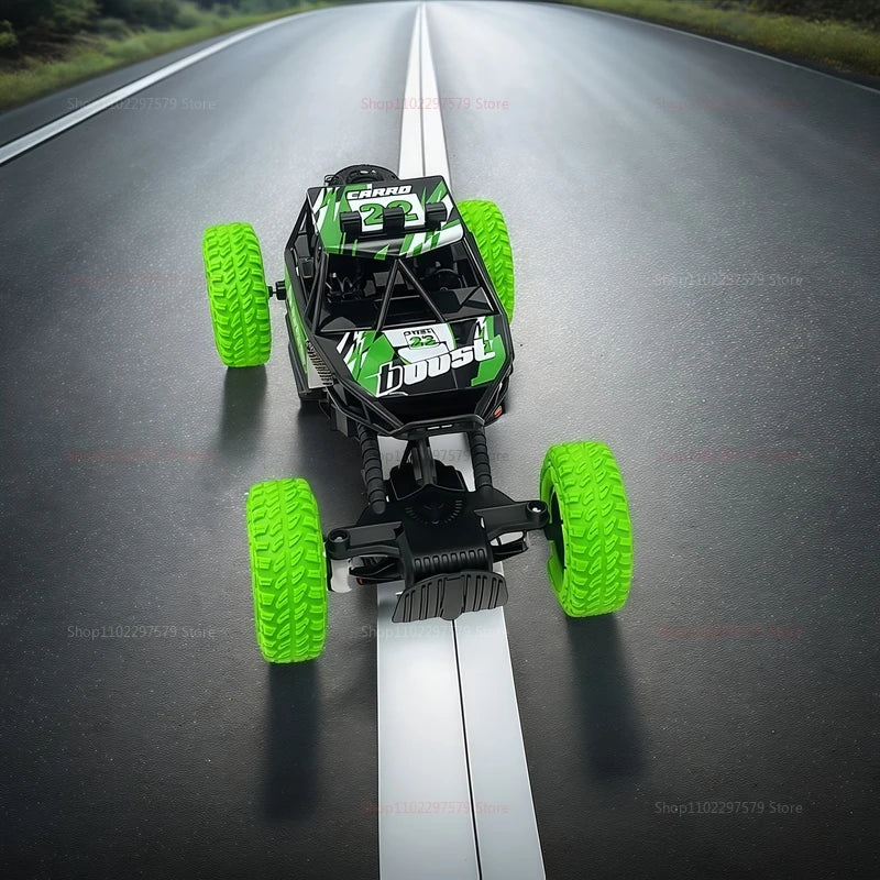 RC High Speed Off-Road Climbing Car 1:18 With Colorful Flashing Lights Rechargeable Durable Rubber Wheels Kids Adults Toys Gifts