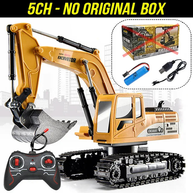 RC Excavator 2.4Ghz 6 Channel 1:24 RC Engineering Car Alloy And Plastic Excavator Boy Toy 6CH And 5CH RTR For Kid Christmas Gift