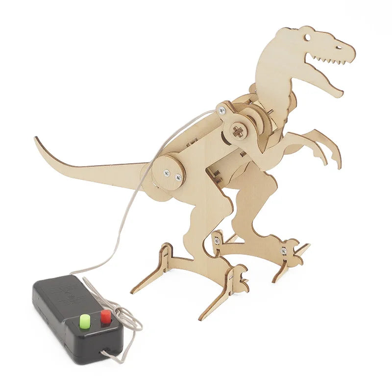 Dinosaur STEM Kit Toys for Kids, 3D Wooden Puzzle Model Robot Model Kit, DIY Educational Science Building STEM Projects