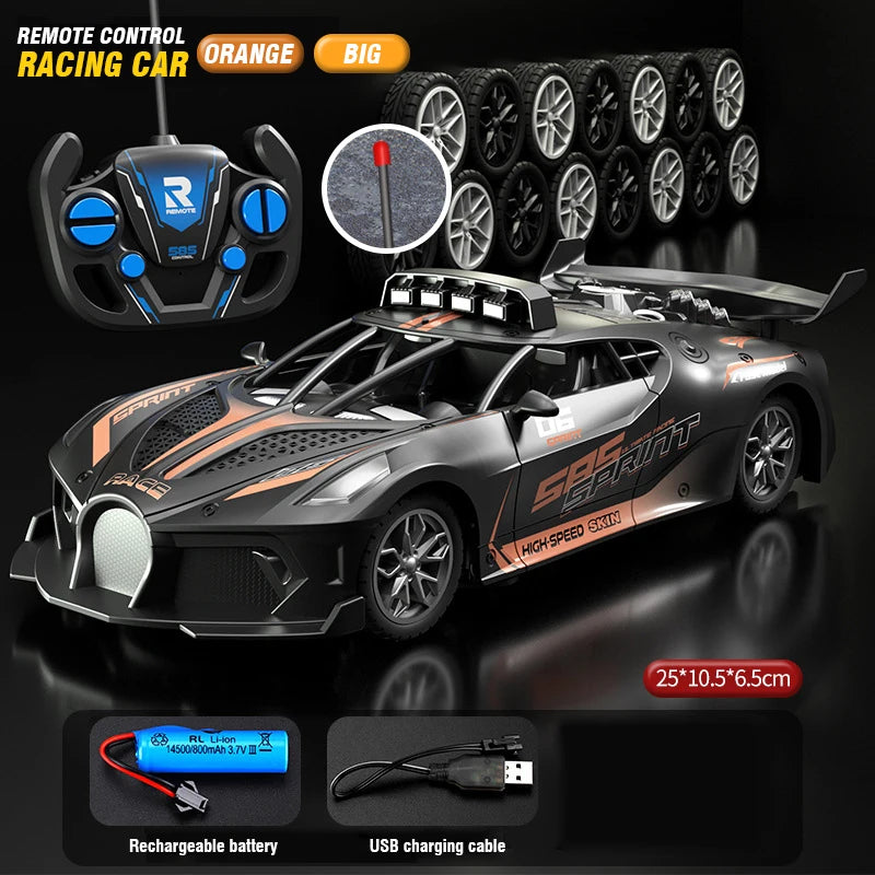 RC Car 4Ch High - Speed Remote Control Drift Electric Sportscar Toy, Perfect Birthday Present for Boys