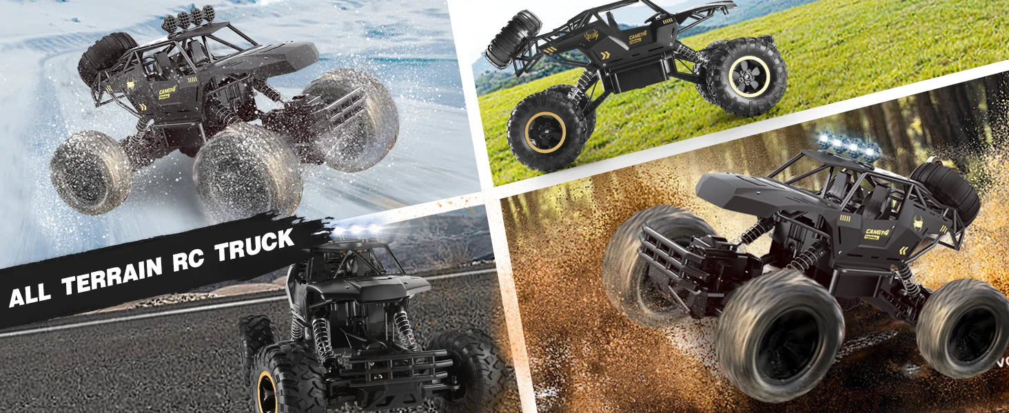 RC Off road Truck 1:12/16 4WD RTR Durable Beginner All Terrain RC Cars High Speed 20Km/h Remote Control Monster Truck Gifts Toys