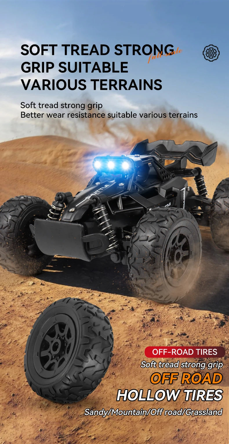 RC Rock Crawler 1:32 Scale Alloy Off-Road Vehicle With LED Light Brushles 2.4G Remote Control High Speed Climbing Drift Mini Car