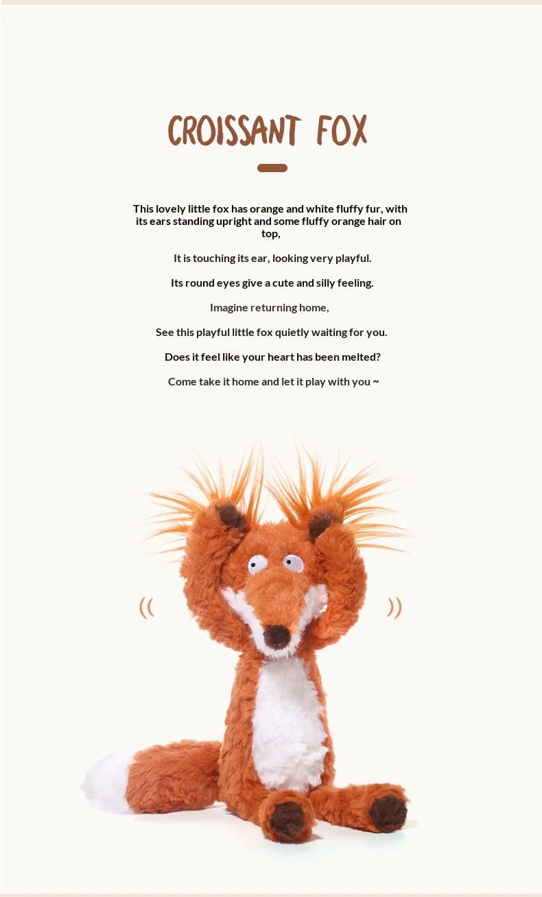 Plush Toy Can Sing Fox Doll Cute Pillow Super Soft Soothing Companion Sleeping Toy Soft Skin Friendly Exquisite Gift Pillow Doll