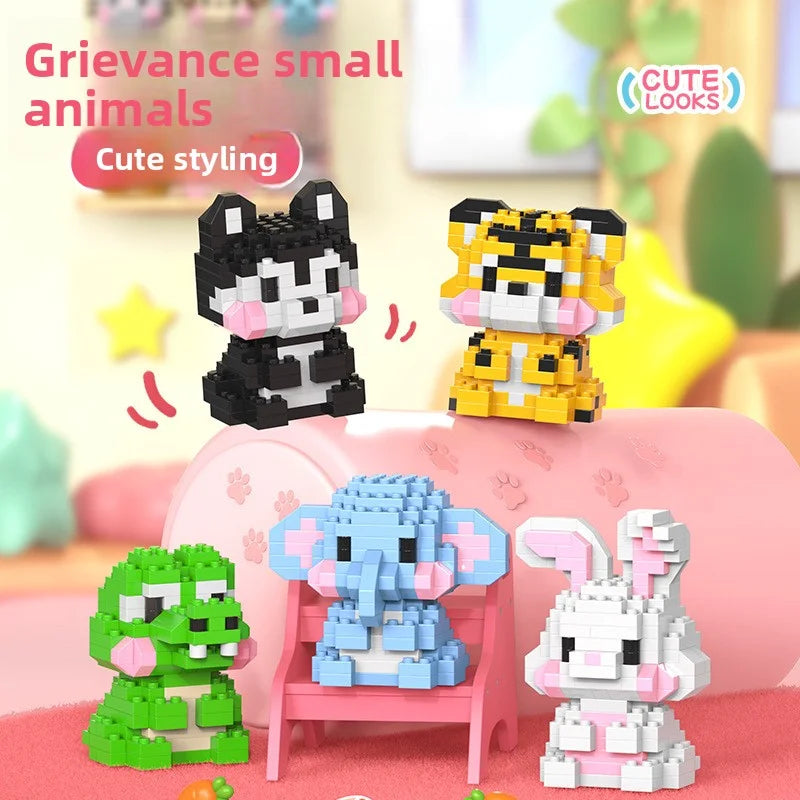 Animals Bricks Construction Set Micro Building Blocks Children Toy Adult Particle Building Block Mini Toys Decoration Home Gifts