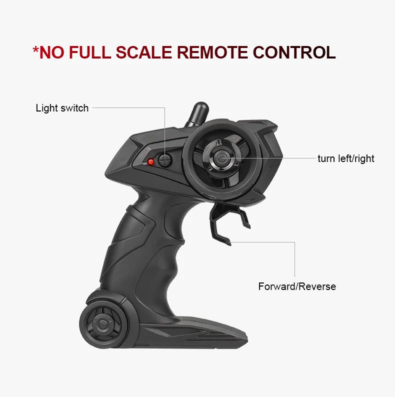 RC Alloy Car 1:16 Scale 2WD Off-Road Remote Control Car with LED Lights And 20KM/H High Speed For Kids Boys Girls Gifts Toys