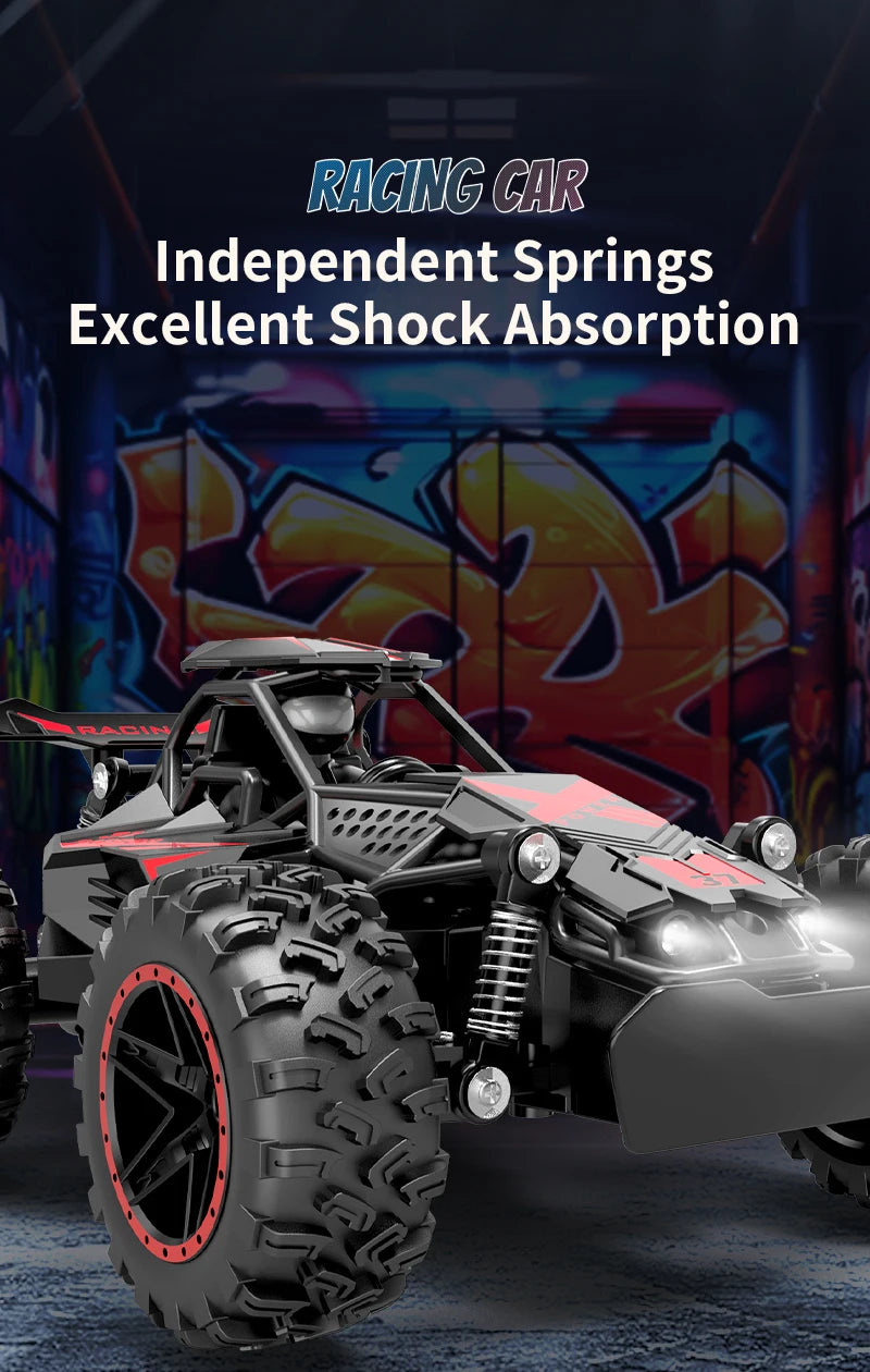 RC Small High-Speed Car,2.4GHz Four-Wheel Drive,Cool Lighting Included,Supports Multiplayer Gaming