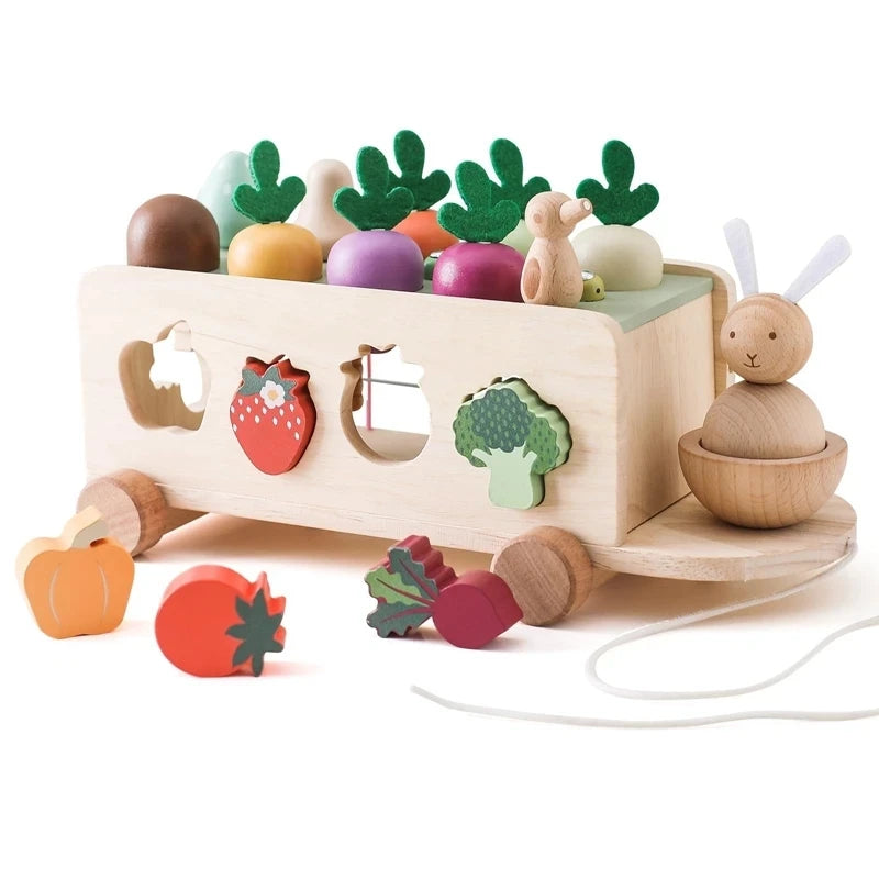 Wooden Educational Toys Baby Wooden Stacked Toy Baby Characters Pretend To Play Toy Baby Room Decoration Kid Building Block Game