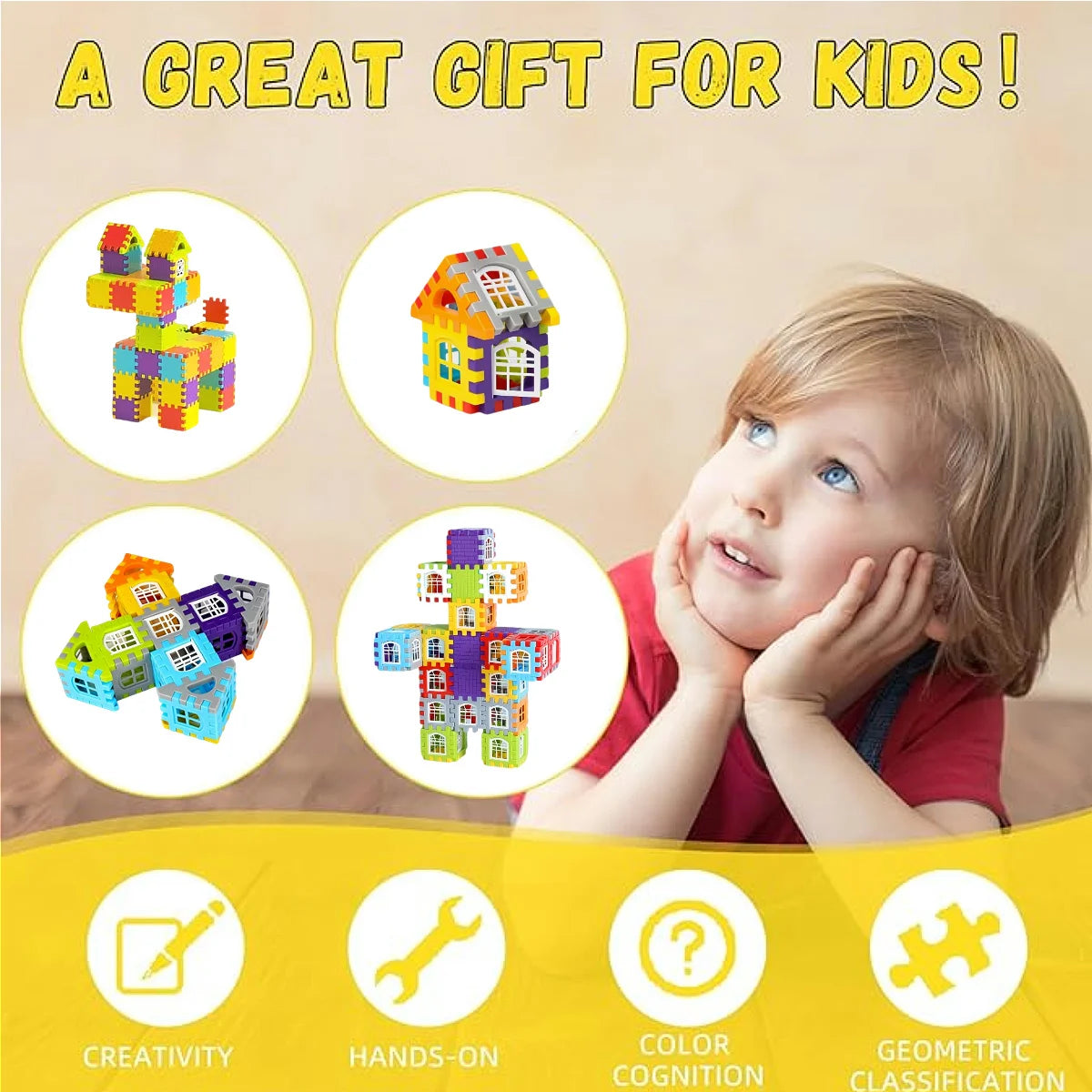 100-Piece Educational Colorful Building Block Set - A Great Gift for Beginners to Foster Creative Games and Skill Development