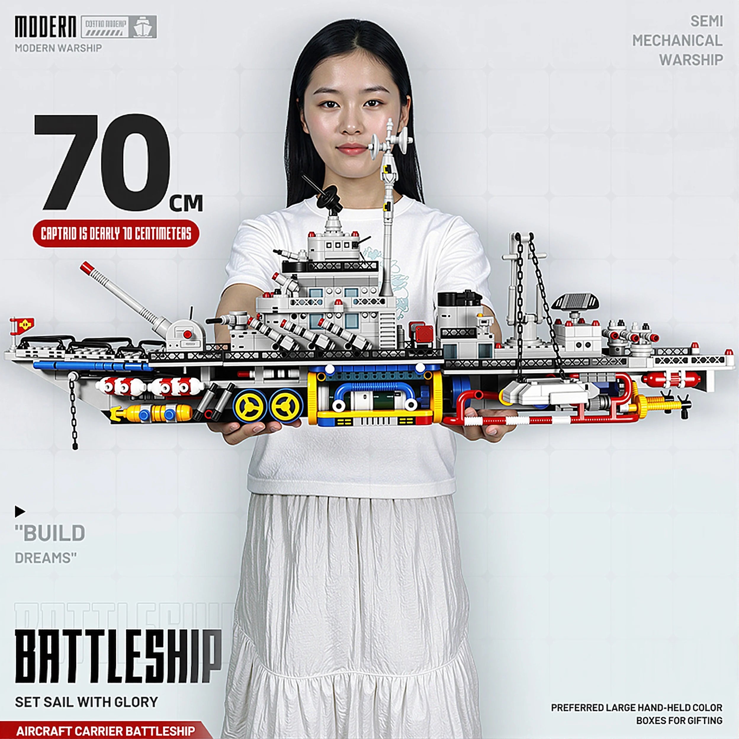 Military Building Blocks Set Mechanical Battleship City Construction Aircraft Carrier Tank Model MOC Building Toys for Boys Gift