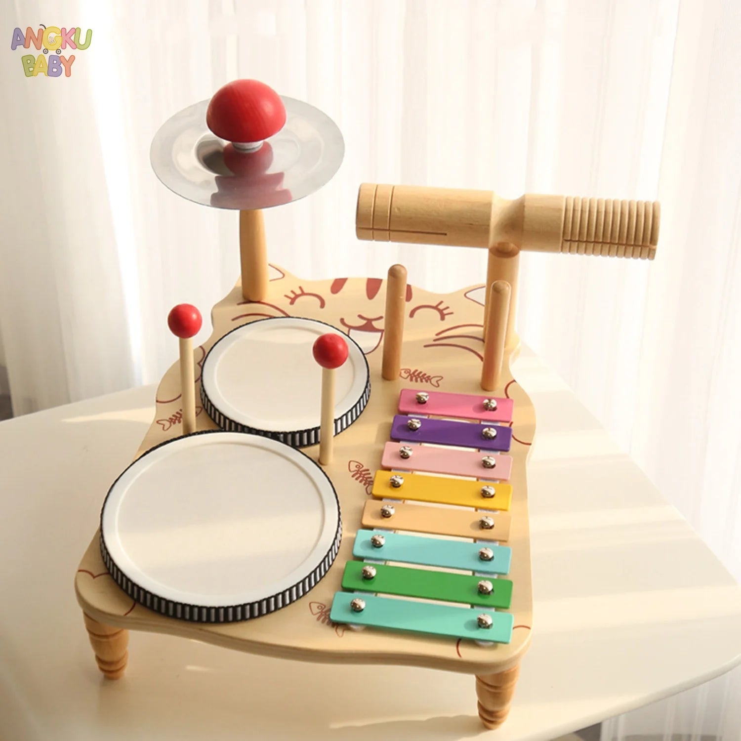 Educational Toys for Children 2-4 Years Old Wooden Montessori Musical Instruments Toys Games for Babies Boys & Girls Gifts