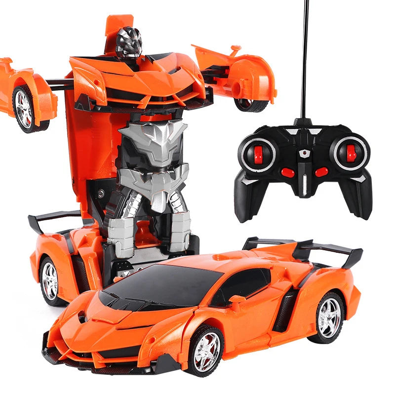 Rc Cars and Trucks Remote Control Cars 2In1 Transformation Robots Toy Deformation Toys RC Sports Car Vehicle Model Electric Car
