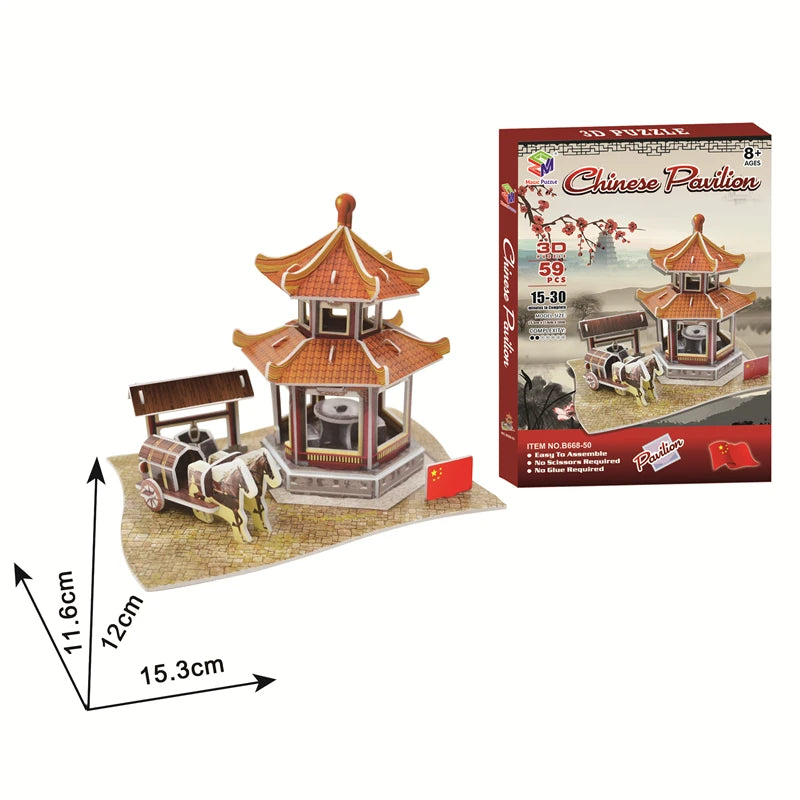 Educational Toys 3D Jigsaw Puzzles Toys Children Intellectual Development  Worlds Famous Building Construction 3D Puzzles Toy