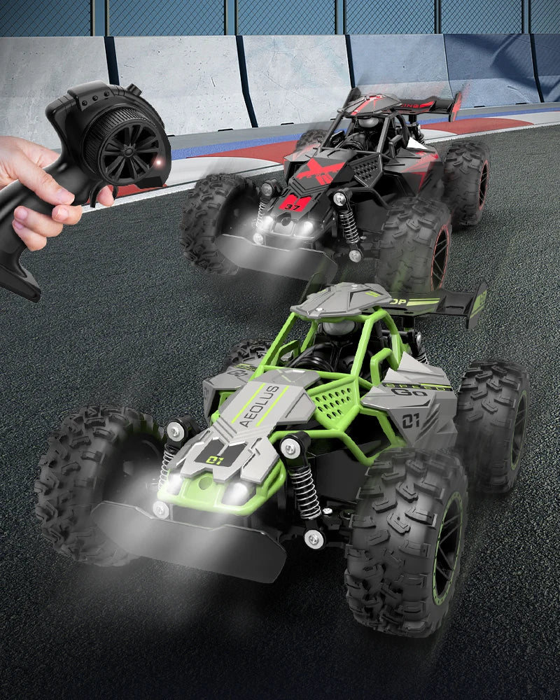 RC Small High-Speed Car,2.4GHz Four-Wheel Drive,Cool Lighting Included,Supports Multiplayer Gaming