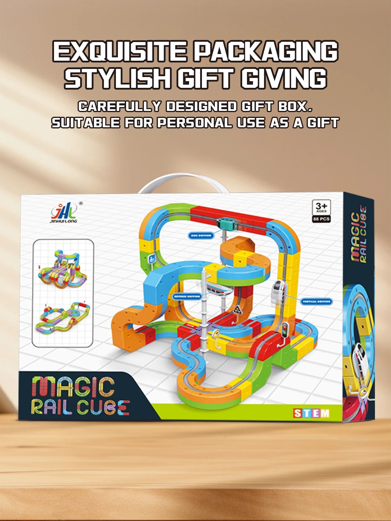 Educational Toys  Latest Assembly Magic Track Train Set Children'S Toys Non-Remote Control Rail Car Gift Box