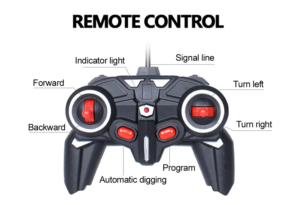 RC Excavator 2.4Ghz 6 Channel 1:24 RC Engineering Car Alloy And Plastic Excavator Boy Toy 6CH And 5CH RTR For Kid Christmas Gift