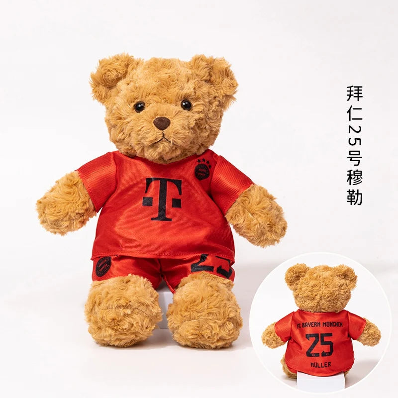 Plush Football Player Toys Plushie Teddy Bear Doll Souvenir For Children