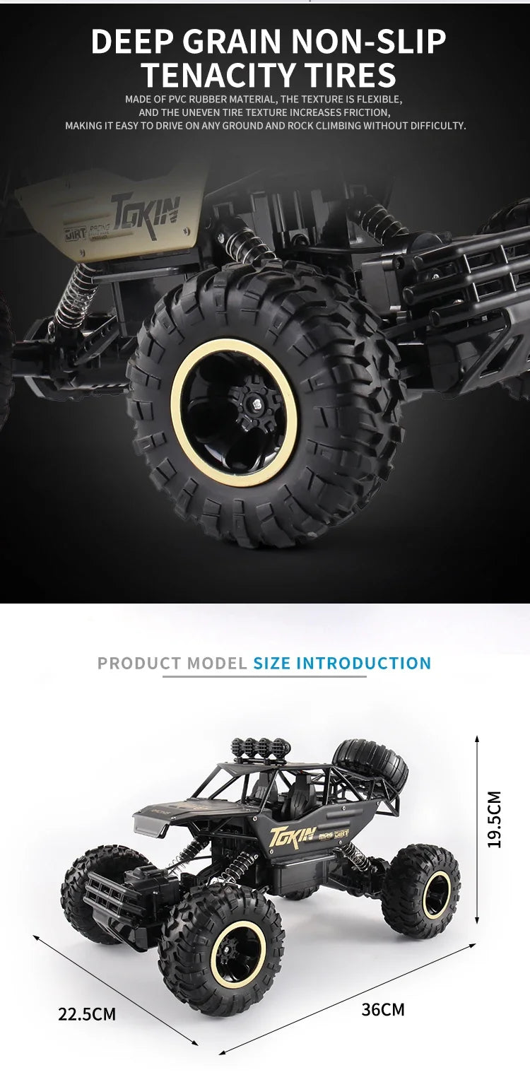 RC Off road Truck 1:12/16 4WD RTR Durable Beginner All Terrain RC Cars High Speed 20Km/h Remote Control Monster Truck Gifts Toys