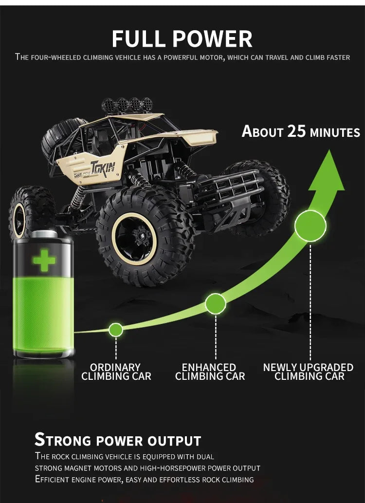 RC Off road Truck 1:12/16 4WD RTR Durable Beginner All Terrain RC Cars High Speed 20Km/h Remote Control Monster Truck Gifts Toys